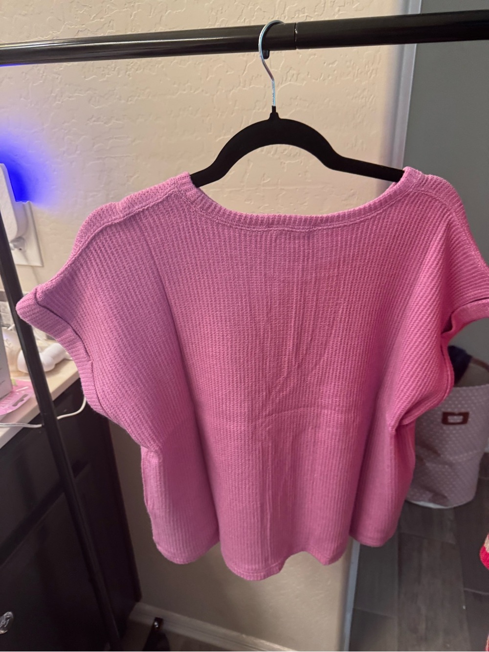 Zenana Outfitters Bubblegum Pink Short-Sleeve Knit Top
